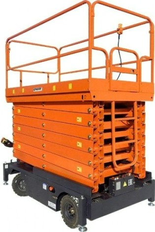 Ножничный подъемник GROST Tower Drive 500-11 самоходный с выдвижной платф. (11 м/500 кг) 212426 [212426]