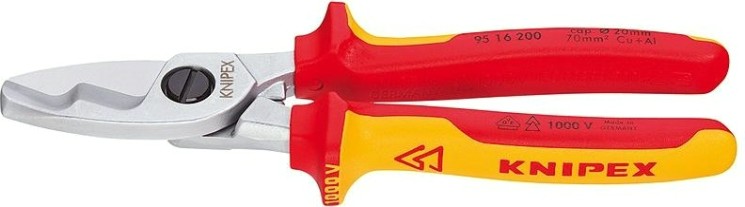 Ножницы для резки кабеля диэлектрические KNIPEX 9516200 1000 V, 200 мм [KN-9516200]