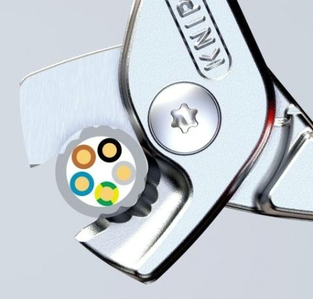 Ножницы для резки кабеля диэлектрические KNIPEX KN-9516160SB VDE ø 15 мм, 160 мм, ручки