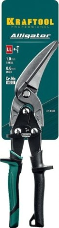 Ножницы по металлу KRAFTOOL Alligator левые удлиненные, cr-mo, 280 мм [2328-LL]