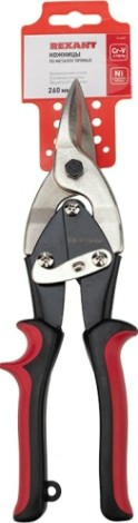 Ножницы по металлу REXANT 12-4630 прямые 260 мм, двухкомпонентные рукоятки