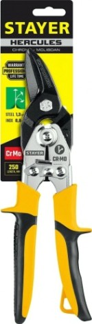 Ножницы по металлу STAYER HERCULES прямые, cr-mo, 250 мм, серия professional [2321]
