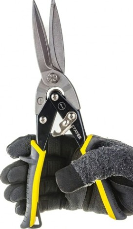 Ножницы по металлу STAYER MASTER прямые удлиненные, cr-v, 290 мм [23055-29]