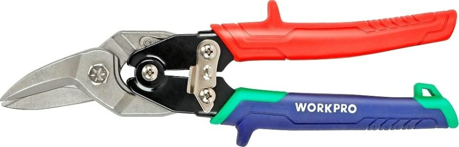 Ножницы по металлу WORKPRO WP214019 проф авиационные 250мм правые