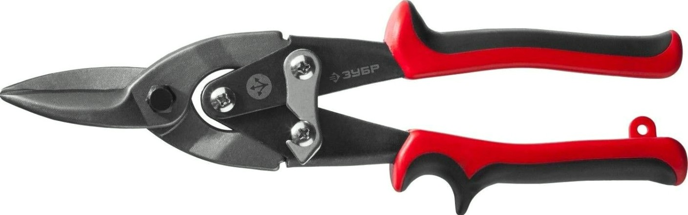 Ножницы по металлу ЗУБР МАСТЕР двухрычажные, прямые, у8а, 250 мм [23140-S]