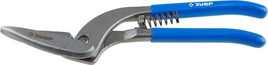 Ножницы по металлу ЗУБР ПРОФЕССИОНАЛ цельнокованые пеликан, левые, проходной рез, cr-v, [23013-30]