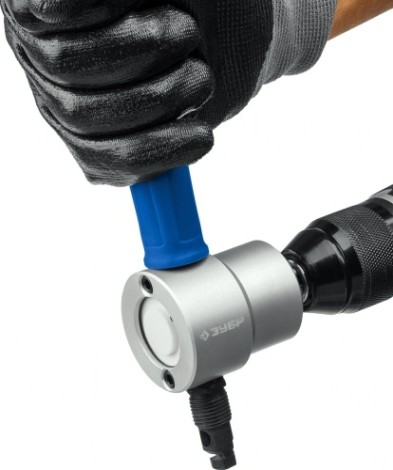 Ножницы по металлу ЗУБР СВЕРЧОК для реза на карточке. [23293]