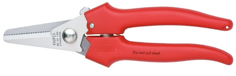 Ножницы технические KNIPEX KN-9505190SB комбинированные для реза картона, пластика, фольги