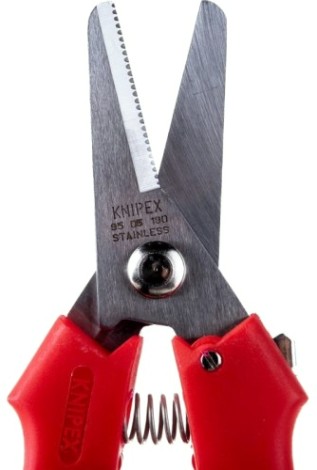 Ножницы технические KNIPEX KN-9505190SB комбинированные для реза картона, пластика, фольги