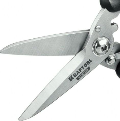 Ножницы технические KRAFTOOL ALLIGATOR многофункциональные прямые 200 мм [23201]