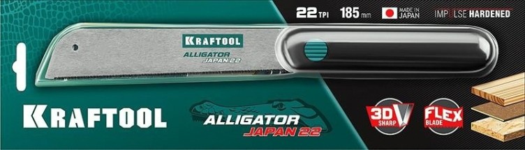 Ножовка KRAFTOOL Alligator Japan 22 185 мм [1-15194-18-22]