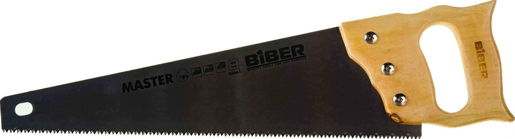 Ножовка по дереву Biber Мастер 85661 2d заточка, средний зуб, 400мм [тов-080815]