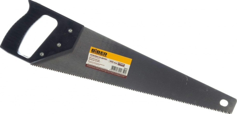 Ножовка по дереву Biber Стандарт 85651 средний зуб, 400мм [тов-080812]