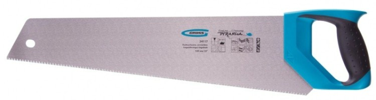 Ножовка по дереву GROSS 24117 PIRANHA, 500 мм, 11-12tpi Ножовка по дереву GROSS 24117 PIRANHA, 500 мм, 11-12tpi