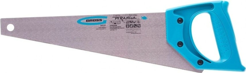 Ножовка по дереву GROSS 360 мм для работы с ламинатом tpi,зуб-2d,каленый зуб,плас [24121]
