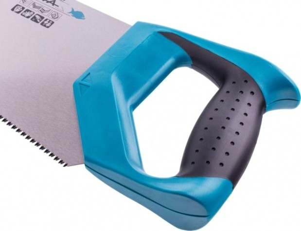 Ножовка по дереву GROSS 500 мм "piranha", 11-12 tpi, зуб-3d, каленый зуб, 2-х ком [24104]