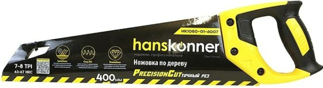Ножовка по дереву HANSKONNER HK1060-01-4007 400мм, чистый рез Ножовка по дереву HANSKONNER HK1060-01-4007 400мм, чистый рез