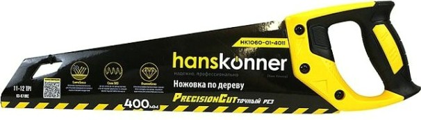 Ножовка по дереву HANSKONNER HK1060-01-4011 400мм, чистый рез Ножовка по дереву HANSKONNER HK1060-01-4011 400мм, чистый рез
