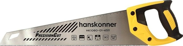 Ножовка по дереву HANSKONNER HK1060-01-4511 450мм, чистый рез Ножовка по дереву HANSKONNER HK1060-01-4511 450мм, чистый рез