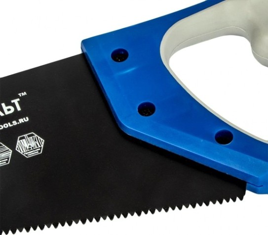 Ножовка по дереву Кобальт 246-142 400 мм, тефлоновое покрытие закал. зуб, 3d-заточка