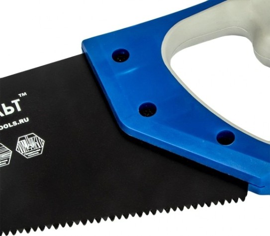 Ножовка по дереву Кобальт 246-159 450 мм, тефлоновое покрытие закал. зуб, 3d-заточка