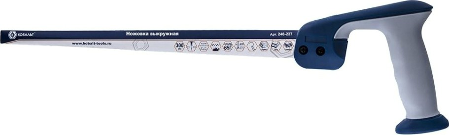 Ножовка по дереву Кобальт 246-227 выкружная 300 мм, 8 tpi, закаленный зуб, 3d-заточк