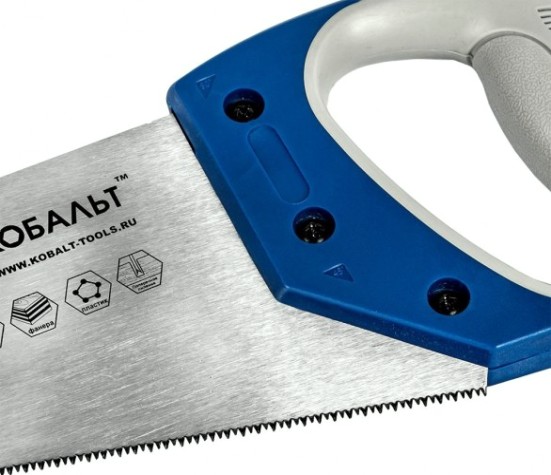 Ножовка по дереву Кобальт 248-788 350 мм, закаленный зуб, 3d-заточка, двухк. рукоятк