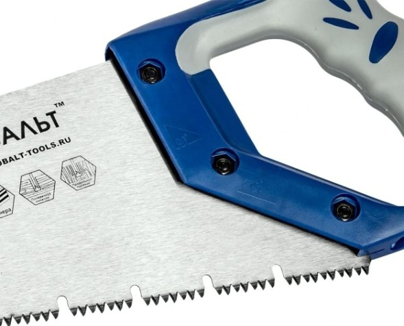 Ножовка по дереву Кобальт 792-964 400 мм, шаг 3,5 мм/ 7 tpi, закаленный зуб, 3d-зато