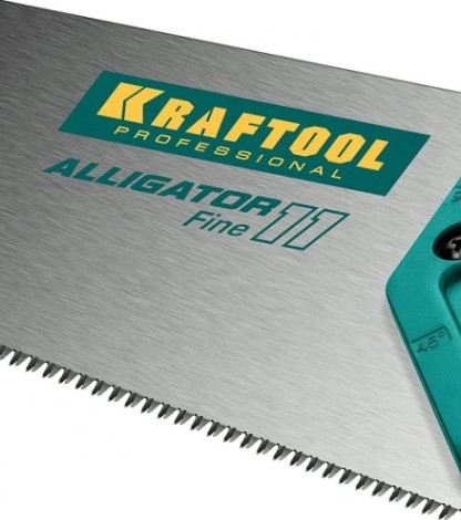 Ножовка по дереву KRAFTOOL "Alligator 11" для точного реза 400 мм, 11 tpi 3d зуб, [15203-40]