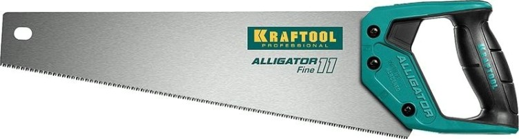 Ножовка по дереву KRAFTOOL "Alligator 11" для точного реза 550 мм, 11 tpi 3d зуб, [15203-55]