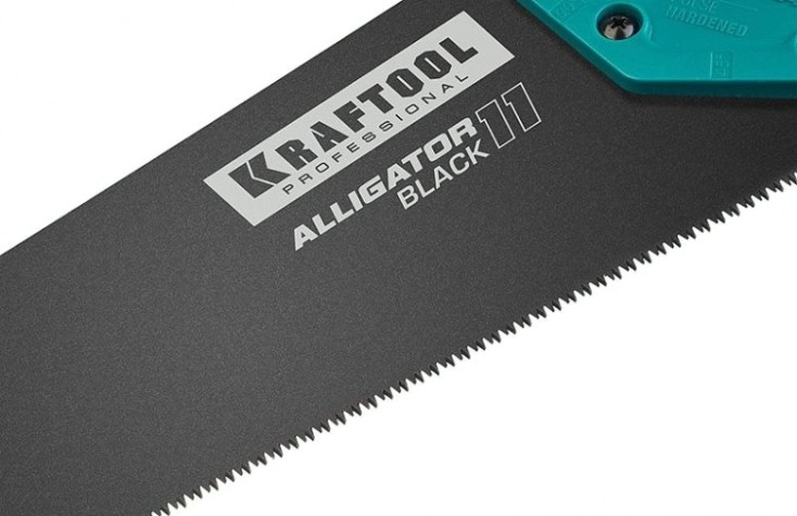 Ножовка по дереву KRAFTOOL "Alligator BLACK" для точного реза 500 мм, 11 tpi 3d зуб, [15205-50]