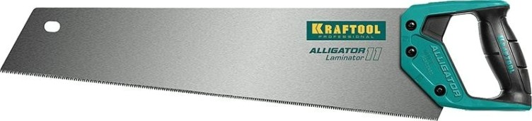 Ножовка по дереву KRAFTOOL "Alligator LAMINATOR" 500 мм, 11 tpi 3d зуб,по ламинату [15207]