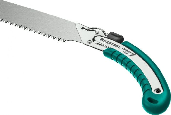Ножовка по дереву KRAFTOOL CAMP Fast 7 для быстрого реза сырой древесины, 350 мм [15216]