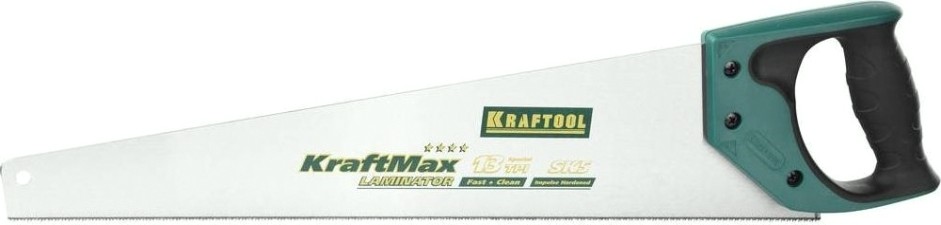 Ножовка по дереву KRAFTOOL "KraftMax Laminator" для точного реза 500 мм, 13 tpi универсальный зуб, [15225-50]