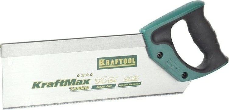 Ножовка по дереву KRAFTOOL "KraftMax" (пила) tenon, 14 /15 tpi, 300 мм, с обушком для ст [15228-30]