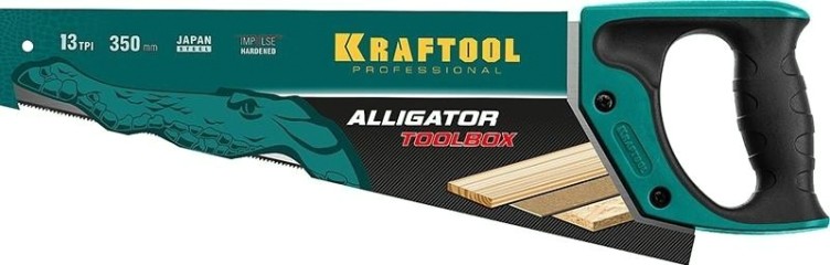 Ножовка по дереву KRAFTOOL ToolBox-13" (пила) 350 мм, 13 tpi, специальный зуб, компактная [15227-35]