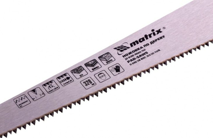 Ножовка по дереву MATRIX 320 мм для мелких пильных работ, цельнолитая одно [23106]
