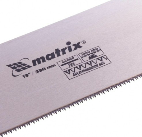 Ножовка по дереву MATRIX 330 мм пила для фанеры с запилом, двухкомпонентная рукоят [23149]
