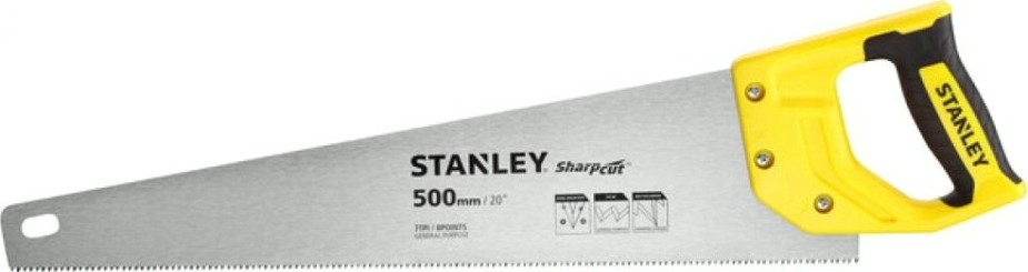 Ножовка по дереву STANLEY 20367-1 sharpcut 500 мм 7tpi [SТАИЛАНДT20367-1]