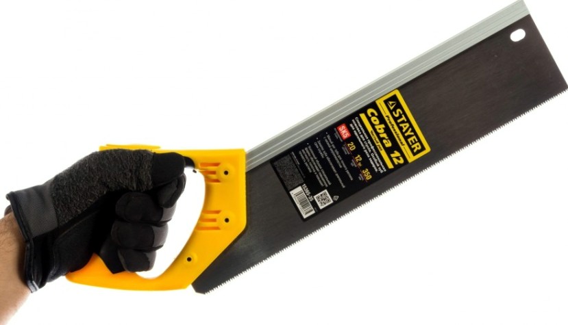 Ножовка по дереву STAYER COBRA 12 для стусла c усиленным обушком (пила) 350 мм, 12 t [15365-35]
