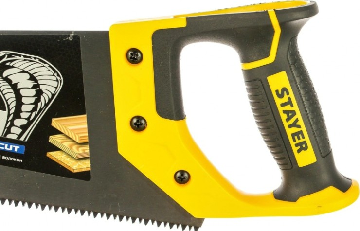 Ножовка по дереву STAYER Cobra 3D универсальная (пила) 450мм, 7tpi, 3d зуб, точн.рез [1512-45_z01]