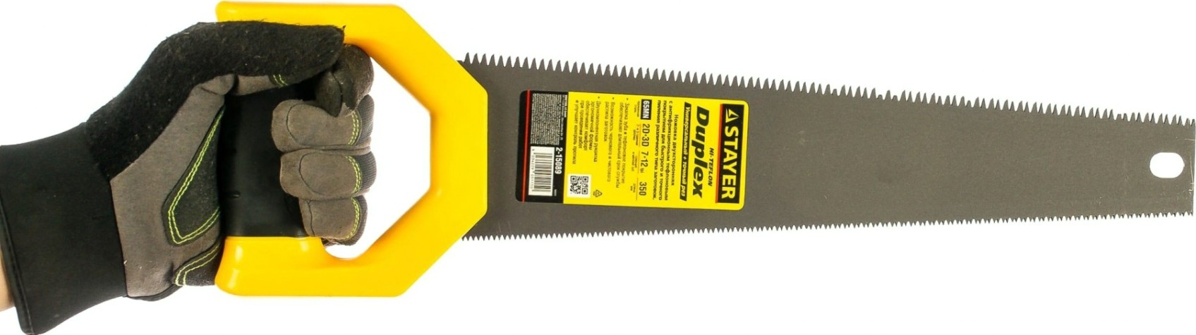 Ножовка по дереву STAYER DUPLEX 400 двусторонняя (пила) мм, 12 tpi прямой зуб + 7 tpi [2-15089]