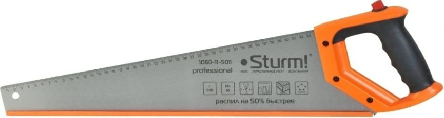 Ножовка по дереву Sturm 1060-11-5011 с карандашом, 500мм, каленый 3d зуб Ножовка по дереву Sturm 1060-11-5011 с карандашом, 500мм, каленый 3d зуб