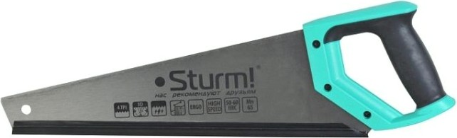 Ножовка по дереву Sturm 1060-52-450 450мм, 4tpi, 3d зуб Ножовка по дереву Sturm 1060-52-450 450мм, 4tpi, 3d зуб