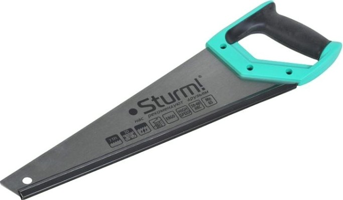 Ножовка по дереву Sturm 1060-53-500 500мм, 7tpi, 3d зуб