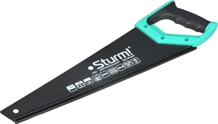 Ножовка по дереву Sturm 1060-62-450 450мм, тефлоновое покрытие, 7tpi, 3d зуб