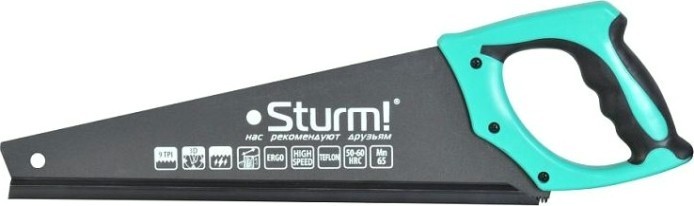 Ножовка по дереву Sturm 1060-64-400 400мм, тефлоновое покрытие, 9tpi, 3d зуб Ножовка по дереву Sturm 1060-64-400 400мм, тефлоновое покрытие, 9tpi, 3d зуб