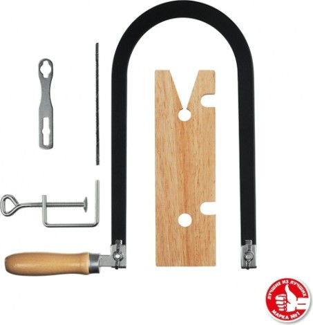 Ножовка по дереву ЗУБР МАСТЕР 130х250 мм, набор для выпиливания 10 предметов [15311]