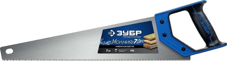 Ножовка по дереву ЗУБР МОЛНИЯ-7 универсальная 500 мм, 7 tpi [1537-50_z01]