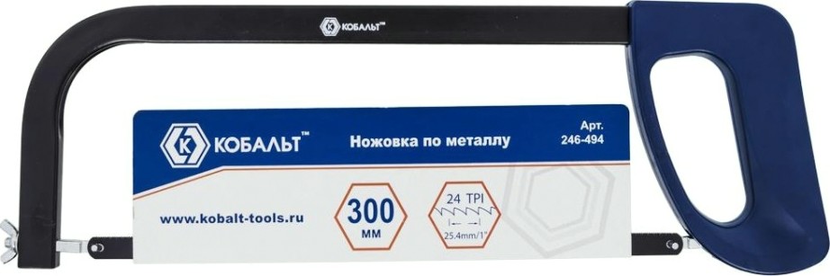 Ножовка по металлу Кобальт 246-494 300 мм пластиковая рукоятка